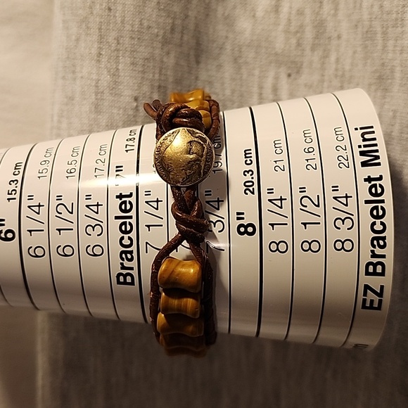 Men's Bracelet with Buffalo Button - Picture 1 of 9